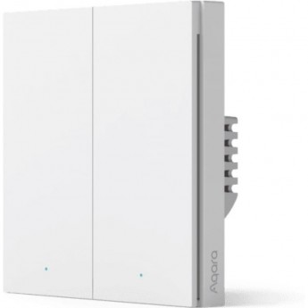 Выключатель двухклавишный без нейтрали AQARA SMART WALL SWITCH H1 EU (NO NEUTRAL, DOUBLE ROCKER)