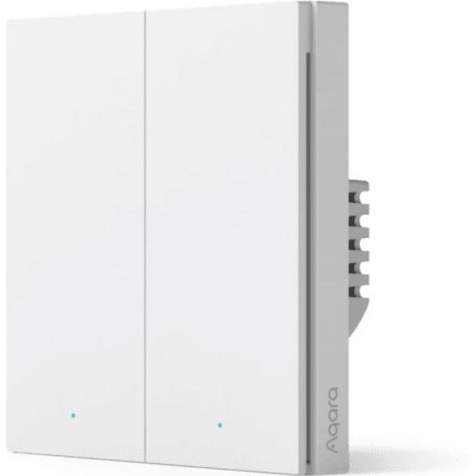 Выключатель двухклавишный с нейтралью AQARA SMART WALL SWITCH H1 EU (WITH NEUTRAL, DOUBLE ROCKER) WS-EUK04